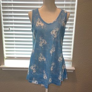 NWOT L&B Cowboy on Horse Tank Top in Size Small